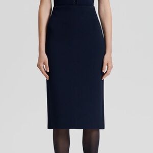 Scanlan Theodore Navy Pencil Skirt
